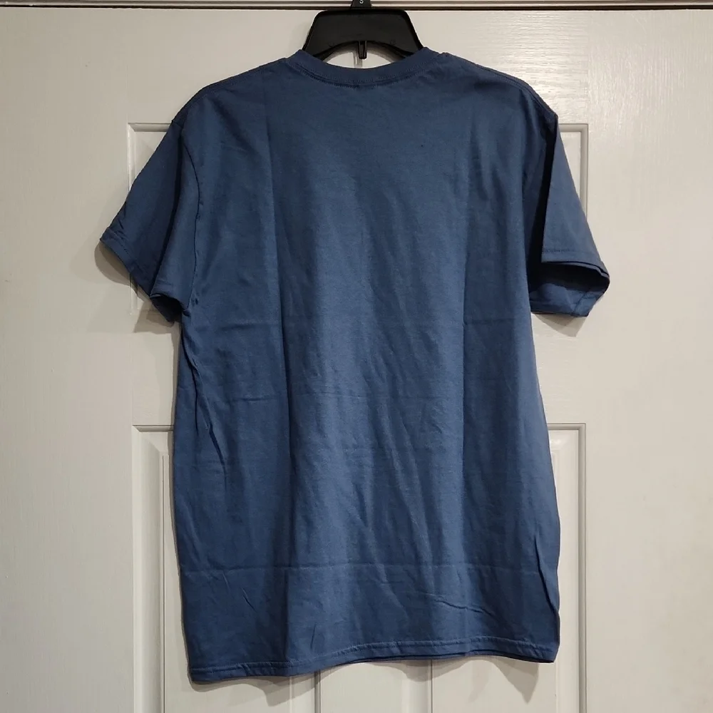Gildan Blue Short Sleeve Tee with Outer Banks Graphic Design